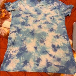 Victoria's Secret Blue Tie-Dye Pajama Top